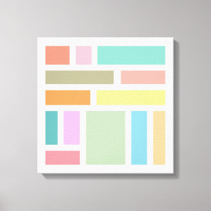 Abstract Geometric Blocks Canvas Print