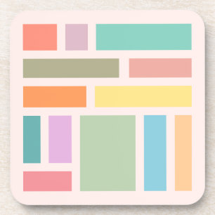Abstract Geometric Blocks Coaster