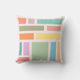 Abstract Geometric Blocks Throw Pillow