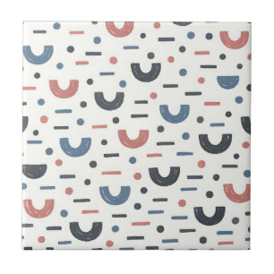 Abstract Geometric Boho Pattern Tile