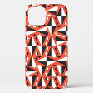 Abstract Geometric Brush: Vintage Pattern iPhone 12 Case