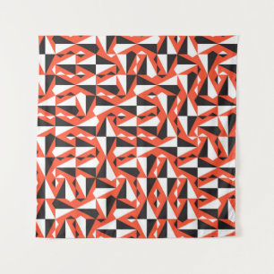 Abstract Geometric Brush: Vintage Pattern Tapestry