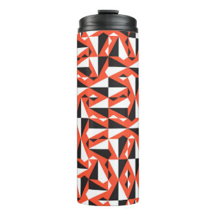 Abstract Geometric Brush: Vintage Pattern Thermal Tumbler