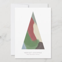 Abstract Geometric Christmas Tree Holiday Card