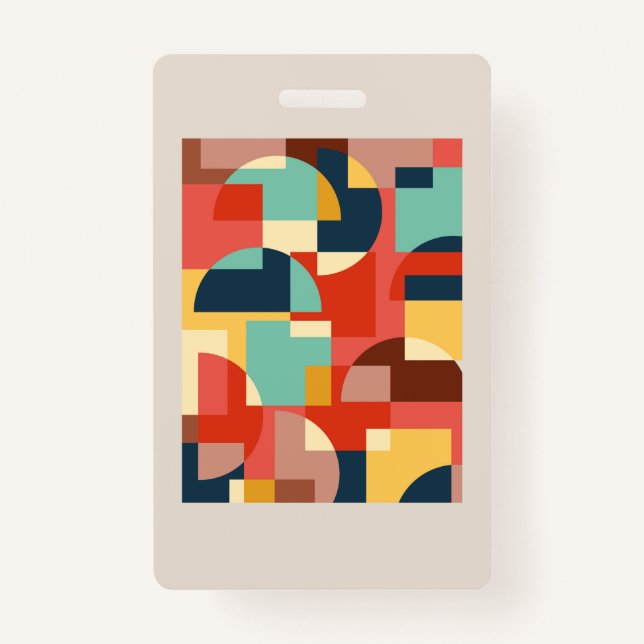 Abstract geometric circle background badge (Front)