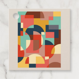 Abstract geometric circle background favour tags