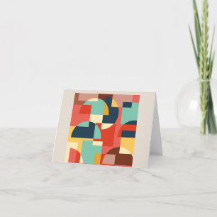 Abstract geometric circle background thank you card