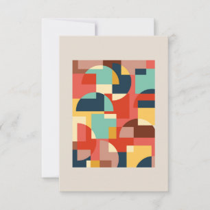 Abstract geometric circle background thank you card