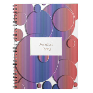 Abstract geometric circles 3d texture. Name. Notebook