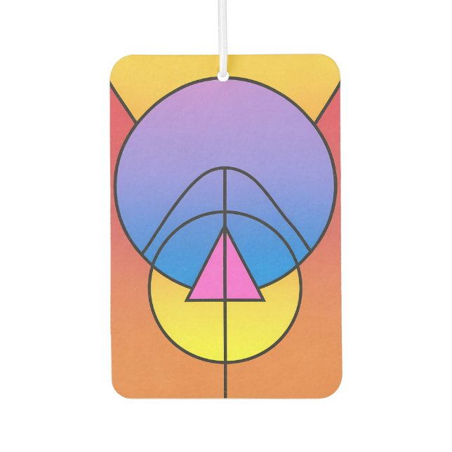 Abstract Geometric Circles Line Colorful  Air Freshener (Front)