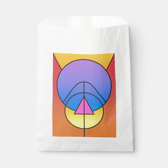 Abstract Geometric Circles Line Colorful  Favour Bag (Front)