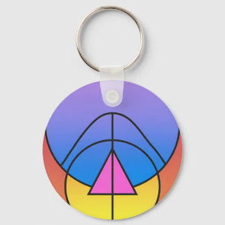 Abstract Geometric Circles Line Colorful Poster Keychain