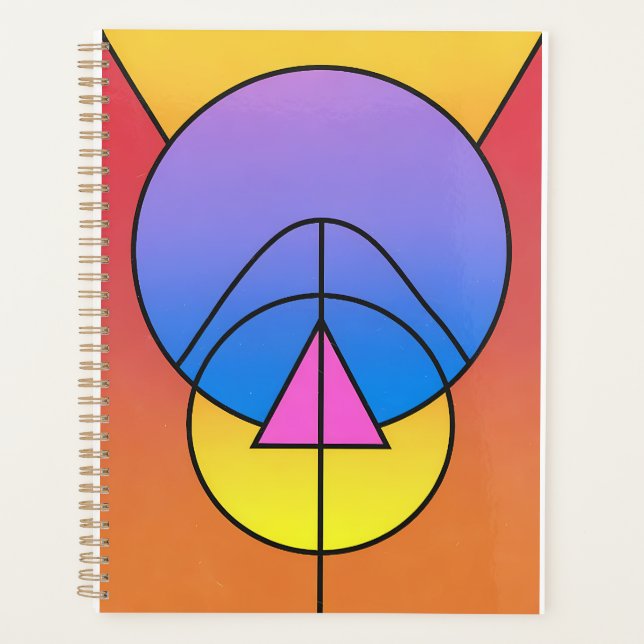 Abstract Geometric Circles Line  Poster (Devant)