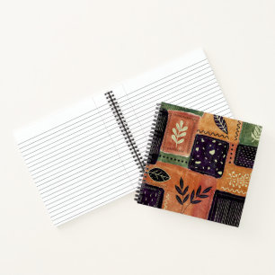 Abstract Geometric Circles Shapes and Leaves   Notebook