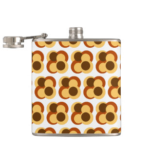 Abstract Geometric Circular Shapes Hip Flask