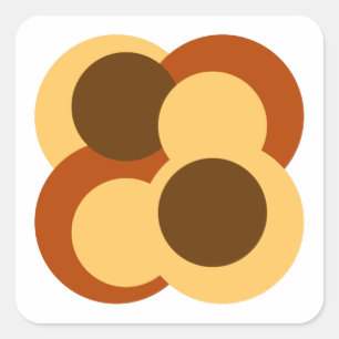 Abstract Geometric Circular Shapes Square Sticker