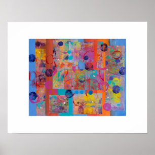 Abstract Geometric Collage Poster
