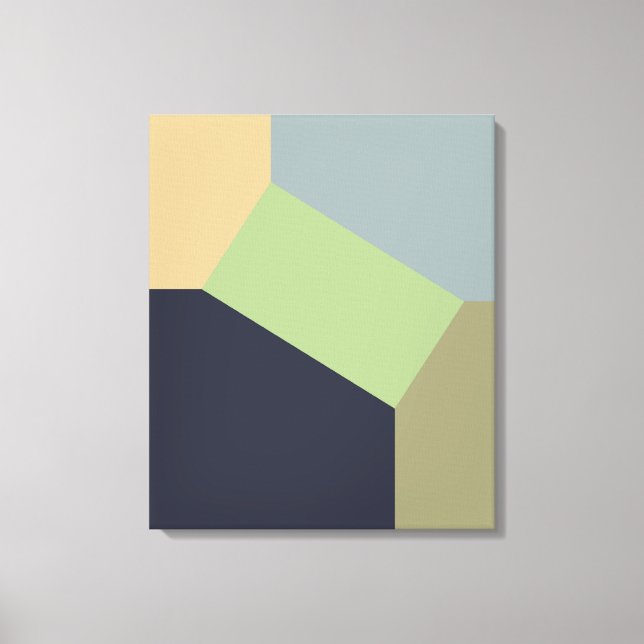 Abstract Geometric Color Block Canvas Print (Front)