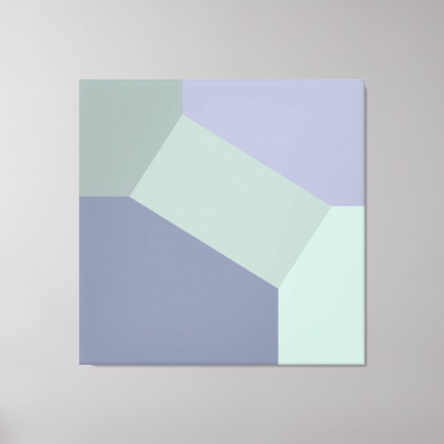 Abstract Geometric Color Block Canvas Print (Front)