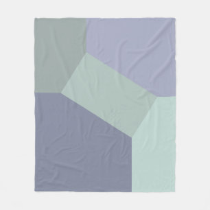 Abstract Geometric Colour Block Fleece Blanket
