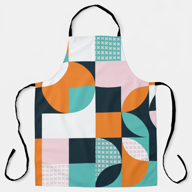 Abstract Geometric: Colourful 3D Effect. Apron (Front)