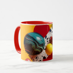 Abstract geometric colourful composition  mug
