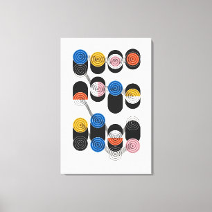 Abstract Geometric Colourful Maze Pattern  Canvas Print