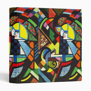Abstract Geometric Colourful Modernist Painting Binder