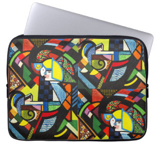 Abstract Geometric Colourful Modernist Painting Laptop Sleeve