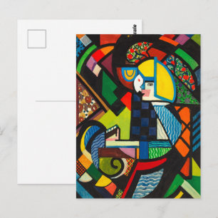 Abstract Geometric Colourful Modernist Painting Postcard
