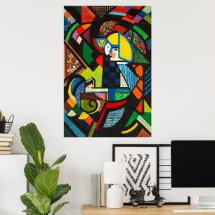 Abstract Geometric Colourful Modernist Painting Poster