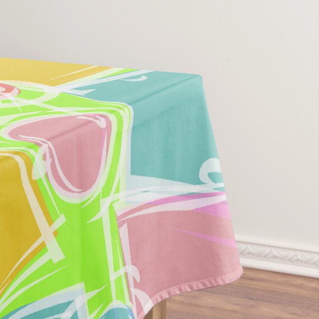 Abstract Geometric Colourful  Tablecloth (In Situ)