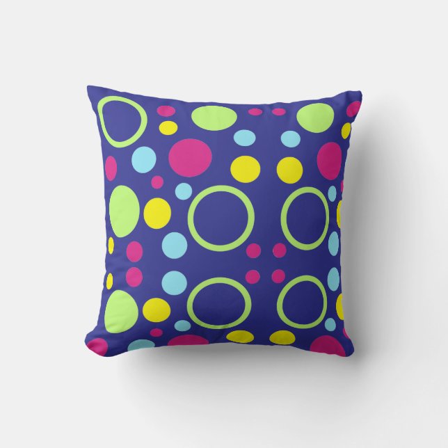 Abstract Geometric Colourful Throw Pillow (Front)