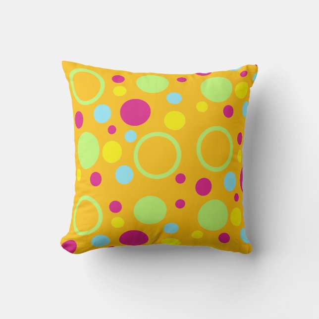 Abstract Geometric Colourful Throw Pillow (Front)