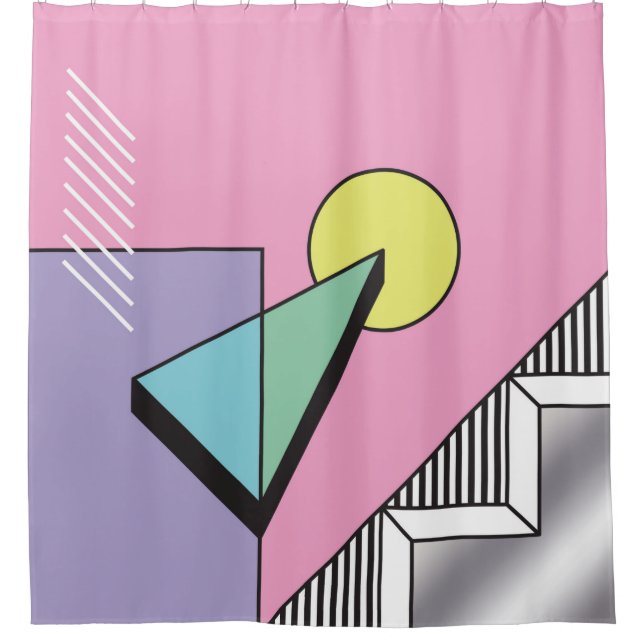 Abstract geometric composition background in postm (Front)