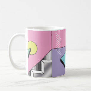 Abstract geometric composition background in postm coffee mug