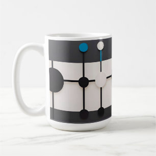 Abstract Geometric Composition Featuring Circles Coffee Mug