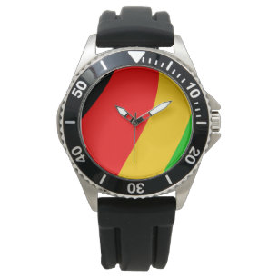 Abstract Geometric Cultural Colors -Curved Shapes Watch