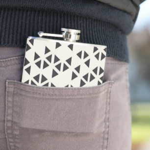 Abstract Geometric Design Hip Flask