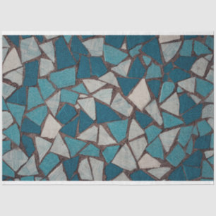 Abstract Geometric Design Modern Turquoise  Tissue Paper
