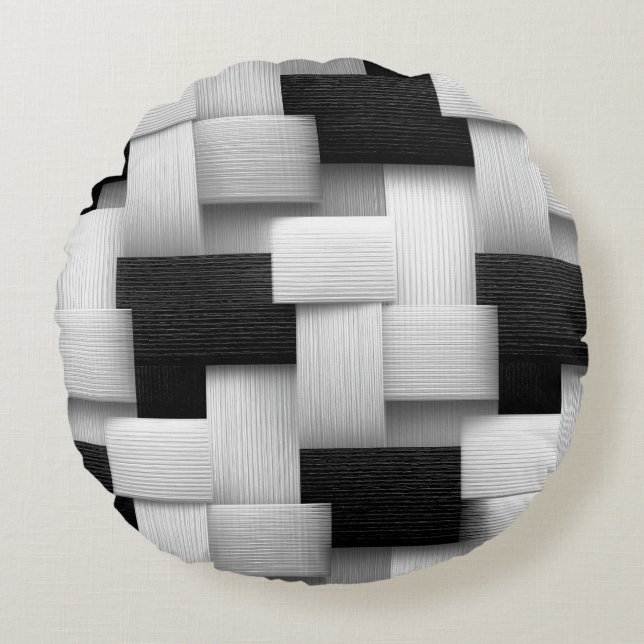 Abstract Geometric Design Round Pillow (Front)