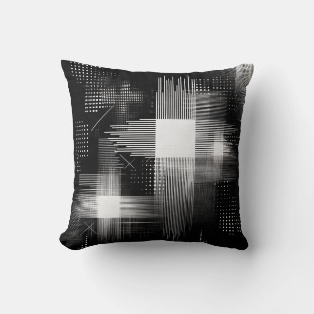Abstract Geometric Design Throw Pillow (Front)