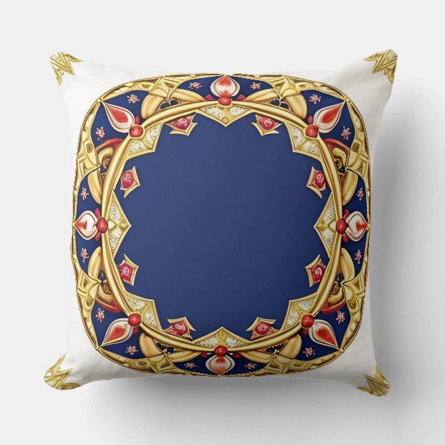 Abstract Geometric Design Throw Pillow (Front)