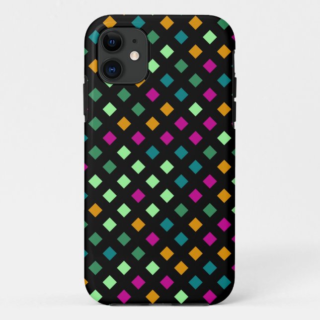 Abstract Geometric Diamond | Retro Modern Squares Case-Mate iPhone Case (Back)