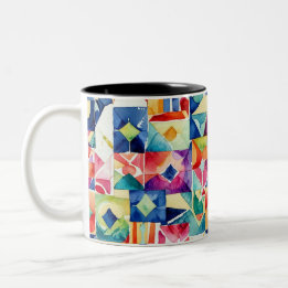 Abstract geometric digital pattern 17 - Coffee Mug