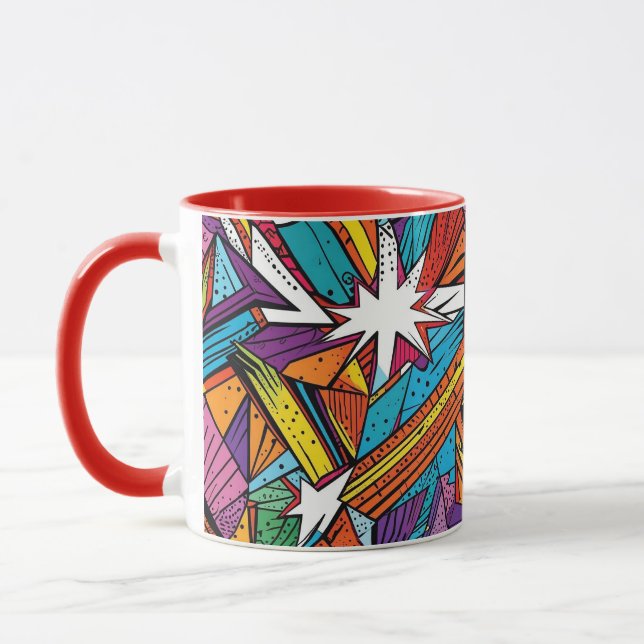Abstract geometric digital pattern 25 - Coffee Mug (Left)