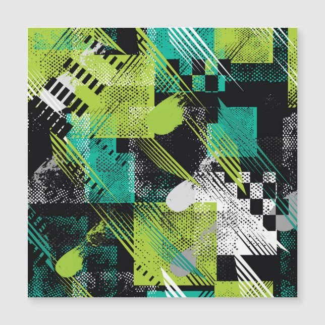 Abstract Geometric Dots Stripes Pattern (Front)
