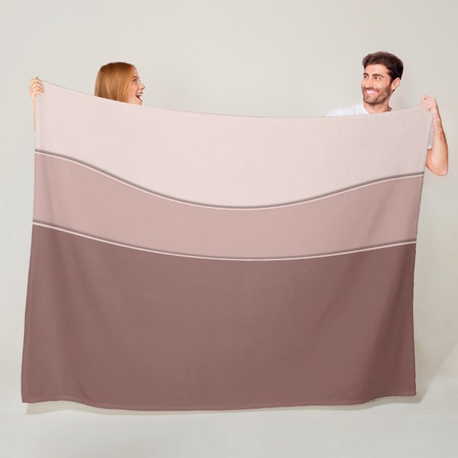 Abstract geometric dynamic beige texture. fleece blanket (In Situ)