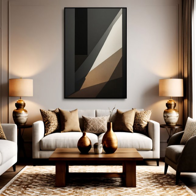 Abstract Geometric Earthy Tones Canvas Print (Creator Uploaded)
