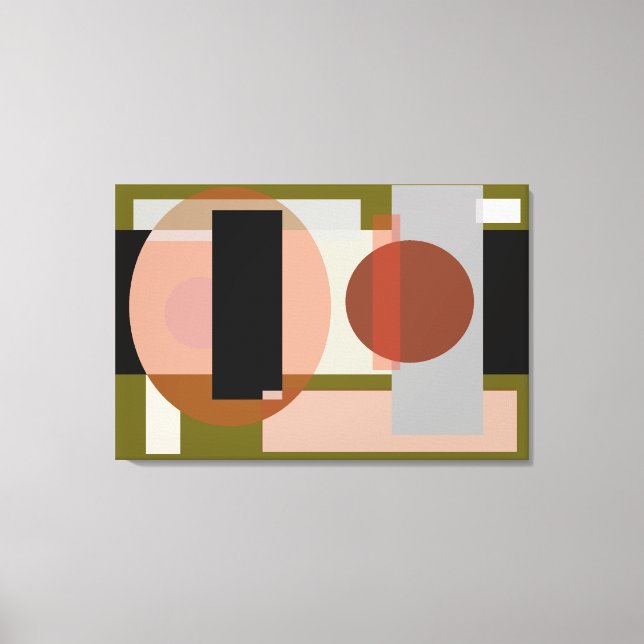 Abstract Geometric Egg and Shapes Canvas Print (Front)